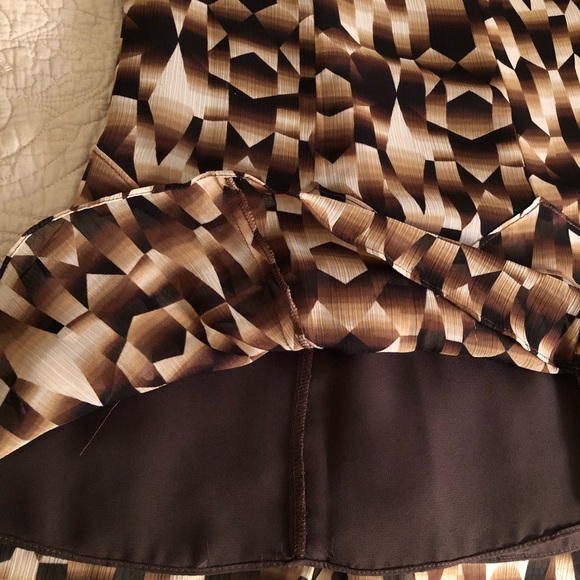 Sunny Leigh, Brown/Tan tones skirt, 6P - Picture 3 of 5